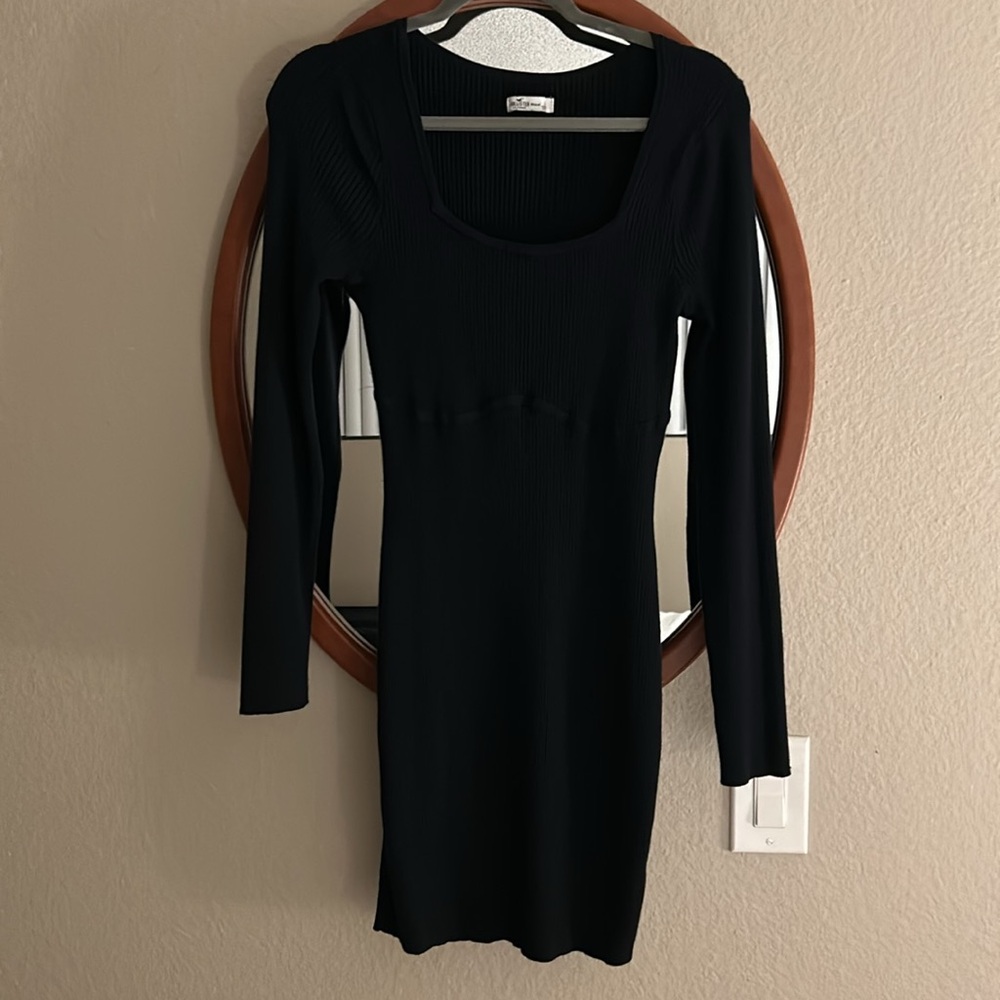Hollister Long Sleeve square neck ribbed sweater dress